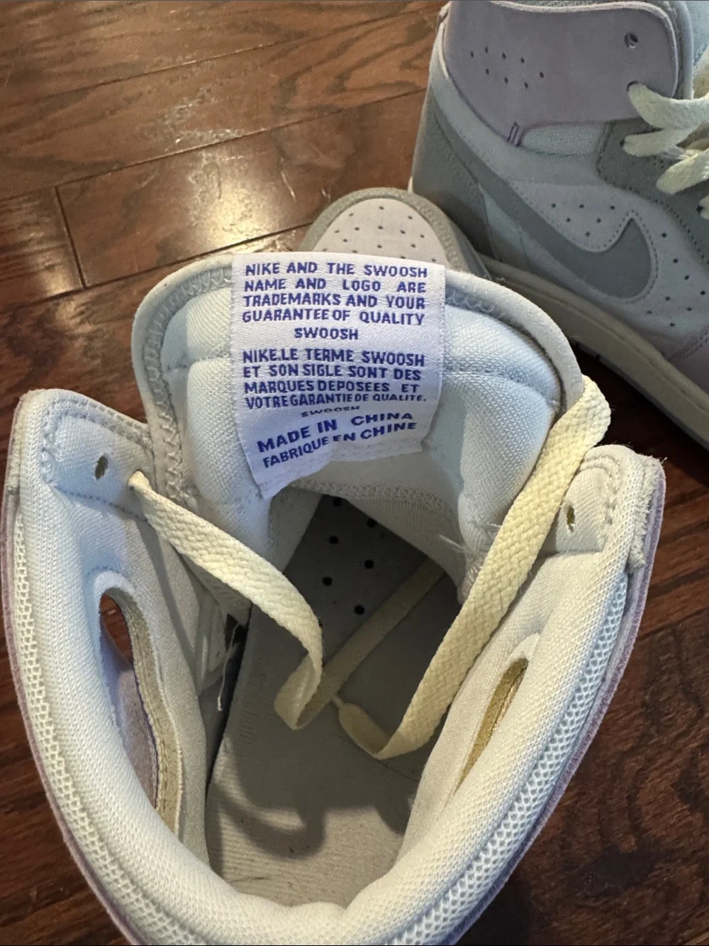 Nike Air Jordan 1 Low Lavender & Grey Sneakers | Women’s 10.5 LIKE NEW